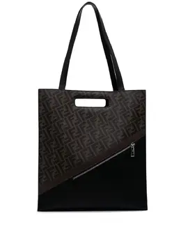 Fendi 2010-2025 Zucca Coated Canvas 1974 Diagonal Shopping Tote satchel 31456772