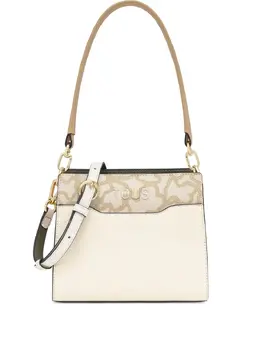 Tous embossed-logo leather shoulder bag 31219548