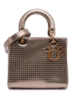 Christian Dior 2016 Medium Metallic Patent Microcannage Lady Dior satchel 31456768