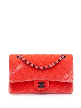 Chanel 2014-2015 Medium Classic Velvet Double Flap shoulder bag 31460377