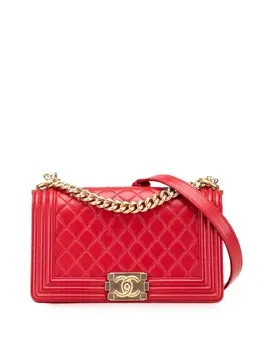 Chanel 2016-2017 Old Medium Quilted Lambskin Boy Flap crossbody bag 31472441
