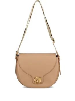 Furla Lotus curved leather satchel 30701172