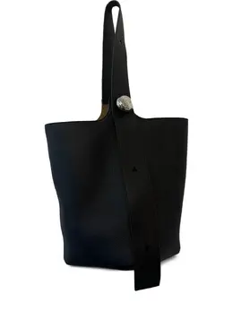 Loewe Pebble button-detail tote bag 31144736