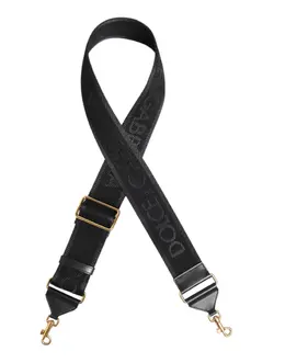 Dolce & Gabbana Black Solid Viscose Bag Shoulder Strap wmb556