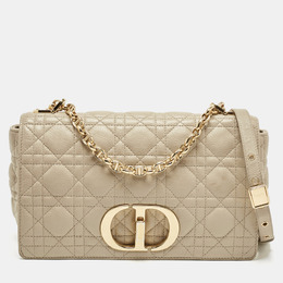 Christian Dior Beige Cannage Leather Medium Caro Shoulder Bag 1190429