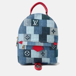 Louis Vuitton Palm Springs Mini Blue Red Monogram Denim Backpack 1190239