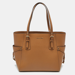 Michael Kors Brown Leather East West Voyager Tote 1190486