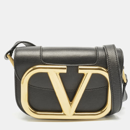 Valentino Black Leather Small Supervee Crossbody Bag 1190226