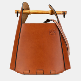 Loewe Brown Calfskin Bamboo Bucket Bag 1190060