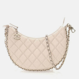 Chanel Moon Small Beige Lambskin Hobo Bag 1189576