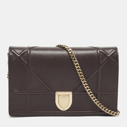 Christian Dior Burgundy Leather Mini Christian Diorama Chain Bag 1189302