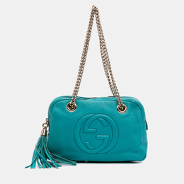 Gucci Blue Leather Soho Chain Zip Shoulder Bag 1189383