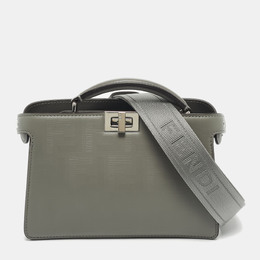 Fendi Grey Zucca Embossed Leather Peekaboo Iseeu X-Cross Bag 1188600