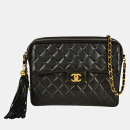 Chanel Black Lambskin Tassel Shoulder Bag 1188152