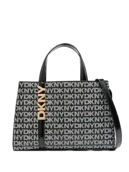 DKNY logo-plaque monogram tote bag 31085359