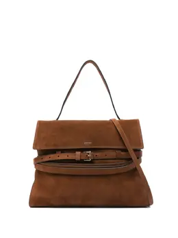 Moschino Tie Me belted suede tote bag 31251541