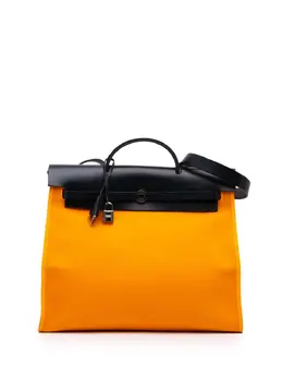 Hermes 2016 Bicolor Toile Herbag Zip Verso 39 satchel 31487009