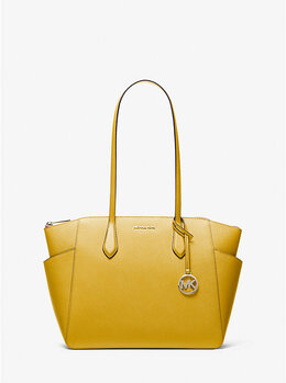 Сумка-Шоппер Marilyn среднего размера из сафьяновой кожи Michael Kors, желтый 35f5g6at2l | honey