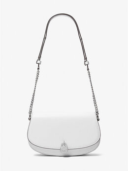Сумка-Мессенджер Mila среднего размера из кожи Michael Kors, белый 35t5simm8l | optic white
