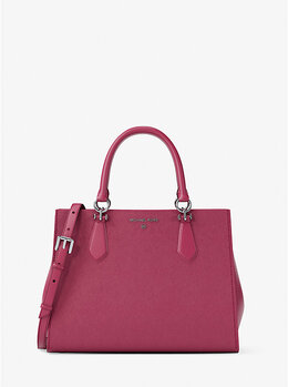 Сумка Marilyn среднего размера из сафьяновой кожи Michael Kors, красный 35f5s6as2l | dk raspberry