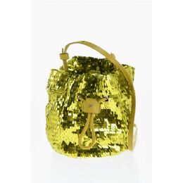 Сумка-ведро с пайетками и шнурком Dsquared2, желтый 0017619215 | yellow