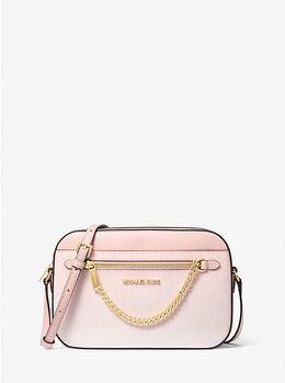 Большая сумка через плечо Jet Set с фирменным логотипом и эффектом омбре Michael Kors, красный 35t5gttc9y | powder blush