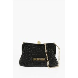 LOVE стеганая сумка из искусственной кожи с золотой цепочкой и сердцем Moschino, черный 0017623147 | black