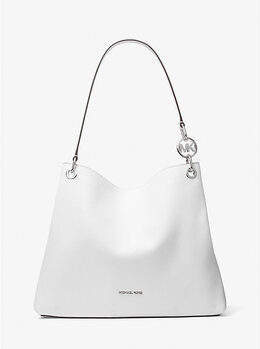 Большая сумка через плечо Christina из шагреневой кожи Michael Kors, белый 35t5s8we6l | optic white