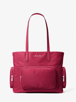 Большая нейлоновая сумка-тоут Khai Michael Kors, красный 35t5s5ft9c | dk raspberry