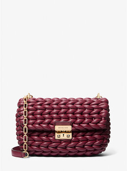 Большая сумка через плечо Tribeca, плетеная вручную Michael Kors, белый 30t5g2rl7o | mulberry