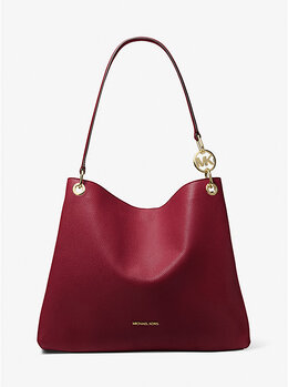 Большая сумка через плечо Christina из шагреневой кожи Michael Kors, красный 35t5g8we6l | cherry