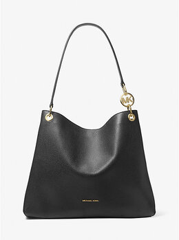 Большая сумка через плечо Christina из шагреневой кожи Michael Kors, черный 35t5g8we6l | black