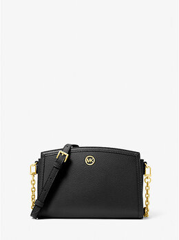 Большая сумка через плечо Chantal из шагреневой кожи Michael Kors, черный 32r3g7cc3t | black
