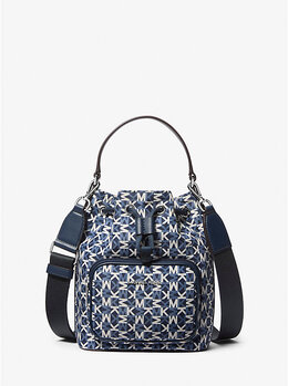 Маленькая сумка-ведро с фирменным логотипом Khai Michael Kors, синий 35t5s5fm5c | navy