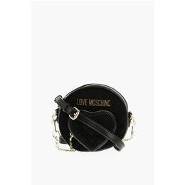 Круглая сумка через плечо LOVE из искусственной кожи и ткани с сердцем Moschino, черный 0017623170 | black