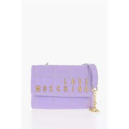 LOVE стеганая сумка из искусственной кожи со съемной цепочкой на плечо Moschino, фиолетовый 0017623485 | purple