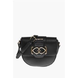Сумка через плечо LOVE из искусственной кожи с двойным металлическим сердцем Moschino, черный 0017622846 | black