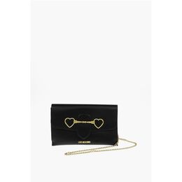 LOVE клатч из искусственной кожи со съемным плечевым ремнем-цепочкой Moschino, черный 0017624392 | black
