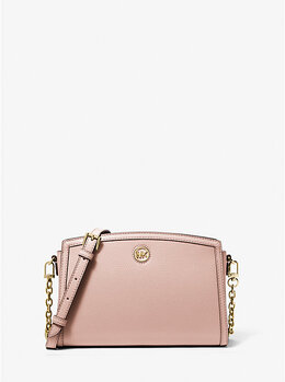 Большая сумка через плечо Chantal из шагреневой кожи Michael Kors, розовый 32r3g7cc3t | soft pink