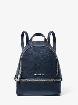 Рюкзак Rhea очень маленького размера из шагреневой кожи Michael Kors, синий 35t5srab0l | navy