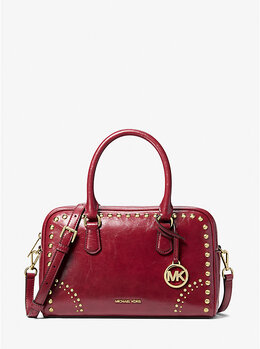 Сумка Thompson среднего размера с заклепками и потертостями Michael Kors, красный 35f5g7os6y | cherry