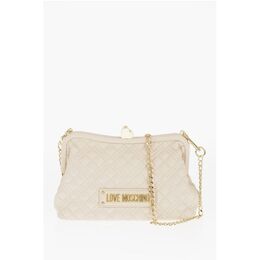 LOVE стеганая сумка из искусственной кожи с золотой цепочкой и сердцем Moschino, бежевый 0017623142 | beige
