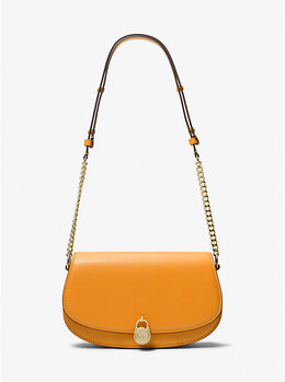 Сумка-Мессенджер Mila среднего размера из кожи Michael Kors, оранжевый 35t5gimm8l | pop orange