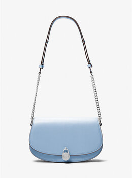 Сумка-Мессенджер Mila среднего размера из кожи Michael Kors, синий 35t5simm8l | light sky