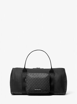 Сумка для отдыха из нейлона Tanner с напечатанным фирменным логотипом Michael Kors, черный 33t5ltnu3c | black
