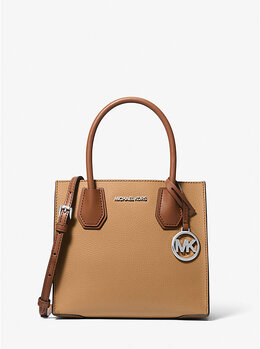 Сумка через плечо Mercer среднего размера из шагреневой кожи Michael Kors, мультиколор 35r3sm9m2t | peanut multi