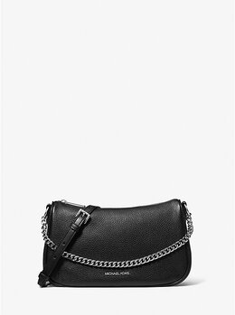 Сумка через плечо Carmela среднего размера из шагреневой кожи Michael Kors, черный 35f4s1qc6l | black