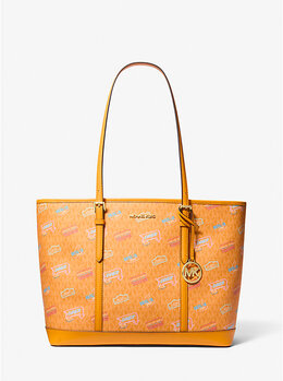 Сумка-Тоут с большим фирменным логотипом Jet set Michael Kors, оранжевый 35t5gtvl9v | pop orange