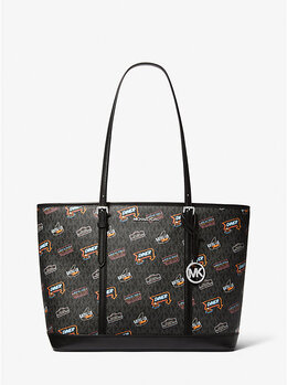 Сумка-Тоут с большим фирменным логотипом Jet set Michael Kors, черный 35t5stvl9v | black