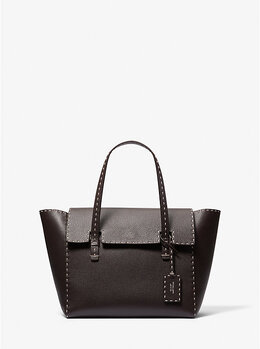 Сумка-Портфель Sophia из шагреневой кожи, сшитая вручную Michael Kors, коричневый 31f5psos7n | chocolate
